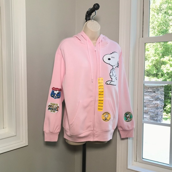 Peanuts Snoopy Woodstock Women's Full Zip Sweatshirt Hoodie Medium NEW - Picture 4 of 12